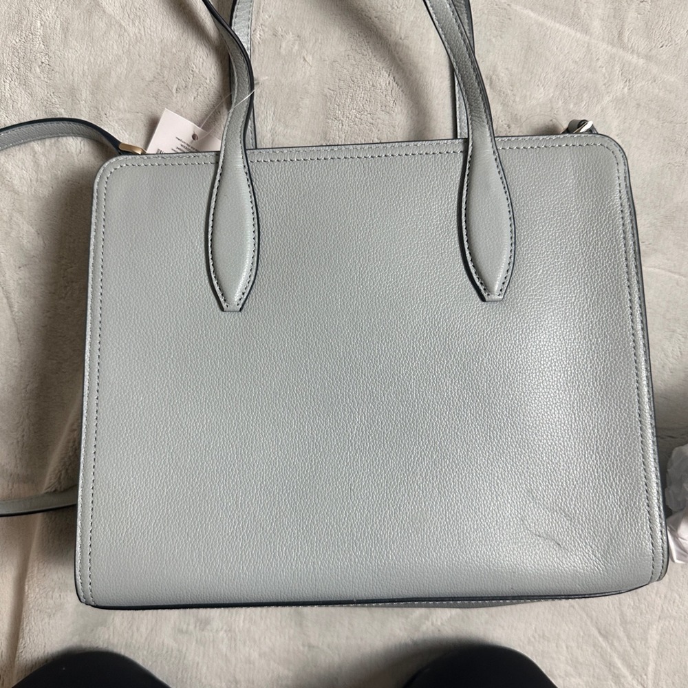 New! Kate Spade Rowe Medium Top Zip Satchel Pebble Leather‎ in Avalon Mist - Picture 8 of 10